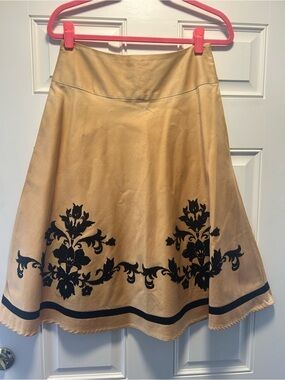 White House black market A-Line Skirt with Black beading